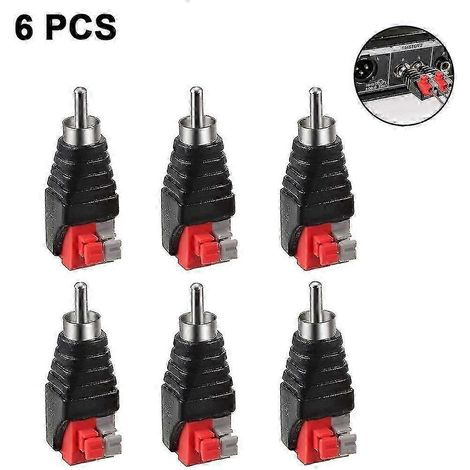 Adaptateur pour câble à 6 haut-parleurs vers prise audio mâle, compatible avec divers appareils audio. (1/5)