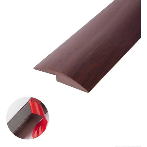 Profilé de seuil de sol autocollant pour moquette et carrelage, en PVC étanche, rouge foncé, 3,5 × 200 cm (1/5)