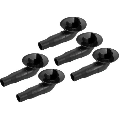 Paquet de 5 Climatisateur Vidange Tuyau Connecteur Noir (1/5)