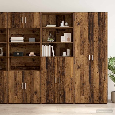 vidaXL Credenza Legno antico 70 x 42,5 x 185 cm Legno (1/5)