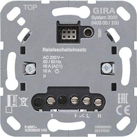 GIRA 540300 SYSTEM 3000 INTERRUPTEUR RELAIS