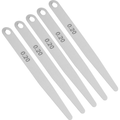 5 jauges d'épaisseur en acier inoxydable 0,2/0,3, outil d'inspection de soudage (0,2) (1/5)