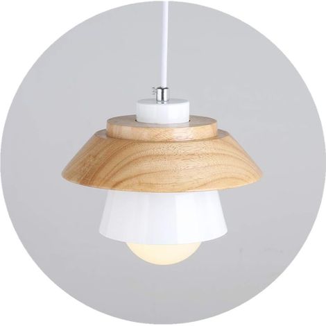 ZOLGINAH Luces colgantes de metal modernas Luces de techo vintage industriales Edison Chandelier E27 Base Iluminación de techo Lámpara colgante de techo de aluminio y madera (1/5)