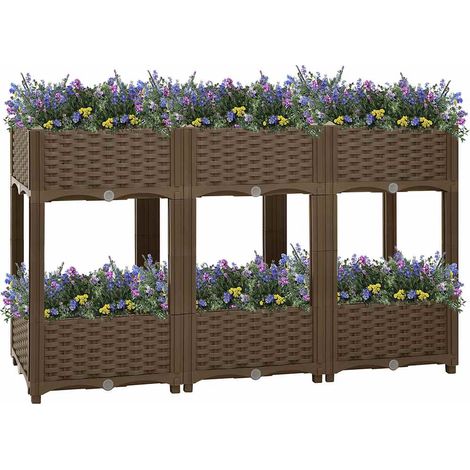 Hochbeet 120x40x71 cm Polypropylen