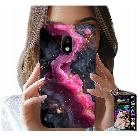 Custodia per Samsung Galaxy J5 2017 - retro effetto marmo rosa, motivi alla moda (1/5)