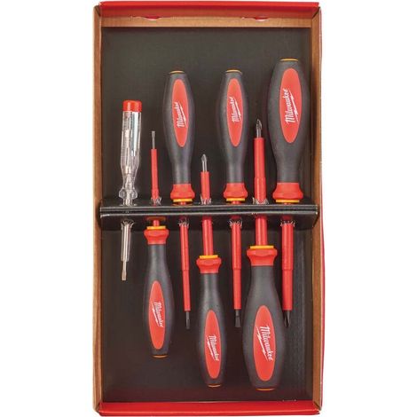 Milwaukee Tri-Lobe VDE Screwdriver Pz Set 7 Piece - 4932478738 (1/3)