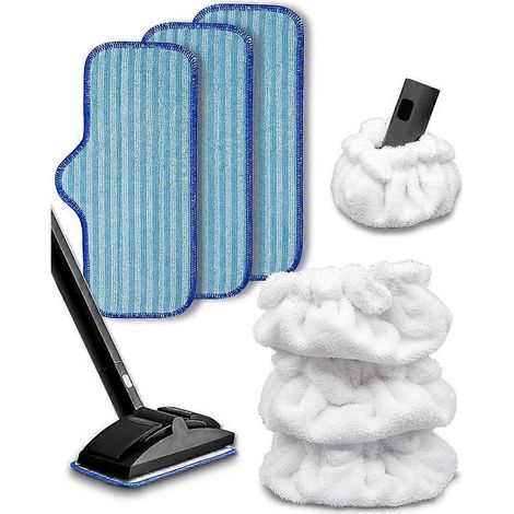 Accessoires pour nettoyeur vapeur Dupray : bonnet triangulaire en microfibre pour nettoyeur vapeur Neat et tampons en microfibre (1/5)