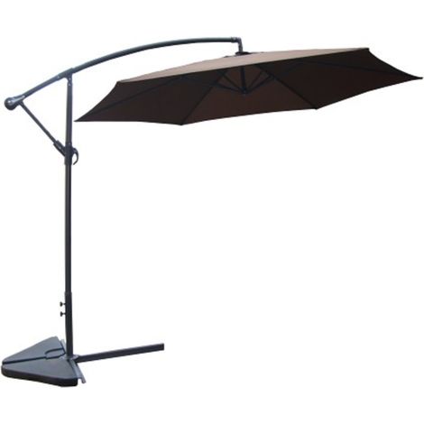 Ombrellone  marrone con braccio laterale rotondo 3 x 3 m PORTICCIO