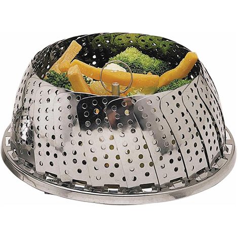 KitchenCraft Stainless Steel Collapsible Steaming Basket 28cm