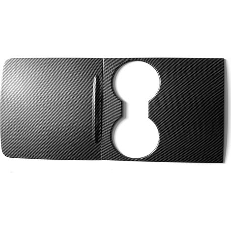 Tapa de almacenamiento de consola central IKON MOTORSPORTS – compatible con Tesla Model 3 2021–2023 y Model Y 2021–2024, consola central delantera, ABS con acabado de fibra de carbono negro mate, jueg