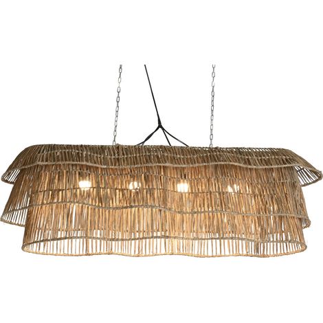 Lampara Techo Fibras Naturales 135X40X50 (1/5)