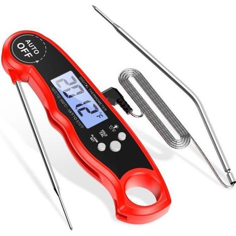 Thermomètre de Cuisson,Thermomètres de Cuisine Thermomètre Numérique Digital avec Sonde Longue et LCD Ecran THERMOMETRE DE CUISINE (1/4)