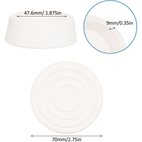 Lot de 2 embouts de protection en caoutchouc pour échelle de piscine extérieure enterrée, compatibles avec les tubes d'échelle de piscine standard de 1,9 pouce. (1/5)