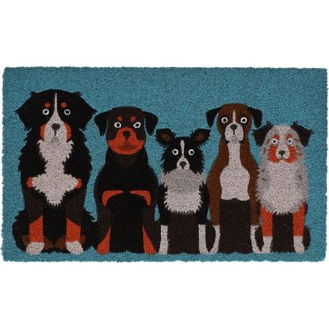 Zerbino colorato con motivo di cane, 75x45 cm (1/4)