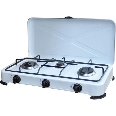 FORNELLO 3 FUOCHI A GAS GPL 'KASART' cm 58 x 28 x h.11