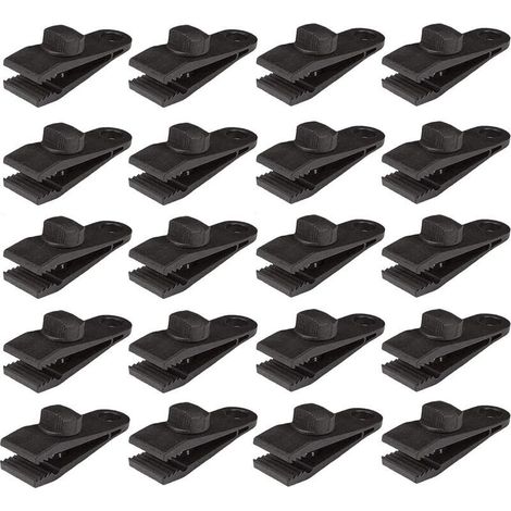 Lot de 20 Clips de Fixation Robustes pour bâche, Pinces de Verrouillage Multi-usages, vis à Pouce pour Maintenir Les Accessoires de Camping, auvent, Voiture, Bateau, Piscine (1/4)