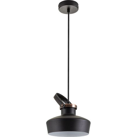 Paco Home Deckenlampe Pendelleuchte Wohnzimmer und Arbeitszimmer Industrial Design E27 ohne Leuchtmittel, Schwarz Kupfer