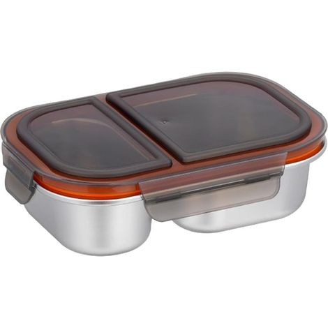 Boîte à lunch en acier inoxydable 304 avec couvercle hermétique (1/5)