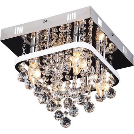Plafonnier cristal LED 23W chromé 30 cm Pallas Rabalux (1/4)