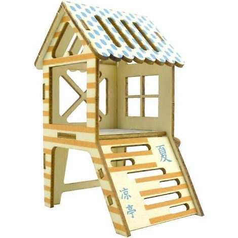 Cachez-vous pour Hamster, Villa Double Étage pour Rats, Gerbilles, Petits Animaux, Maison d'Activité-J