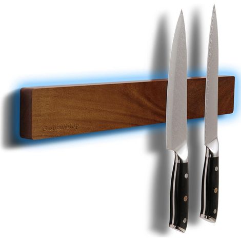 Magnetleiste für Messer 40,6cm aus Akazienholz, starker Magnet, Bohren oder Kleben (1/4)