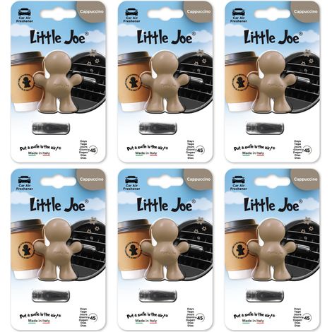 LITTLE JOE LOT DE 6 DÉSODORISANTS PARFUMÉS AU CAPPUCCINO DANS UN SAC EN PLASTIQUE EN3963