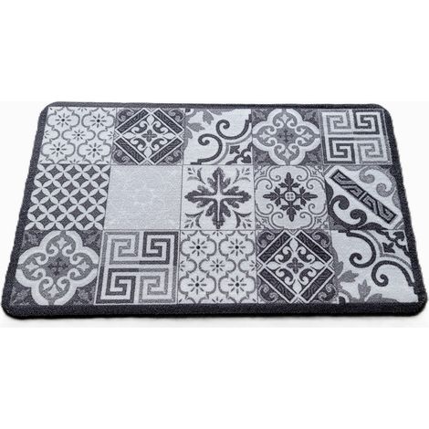 Tapis carreaux de ciment gris HDI 45 x 75 cm