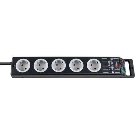 Brennenstuhl 1153380115 Multipresa con interruttore 5 scomparti Nero Schuko 1 pz.