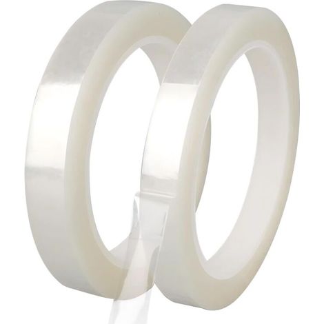 rotoli di nastro adesivo in Mylar, 15 mm x 66 m, nastro isolante, nastro elettrico, per isolare, riparare e proteggere i cavi elettrici, trasparente