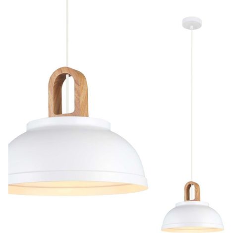 Italux Danito - Lámpara colgante moderna blanca 1 luz, E27 (1/3)