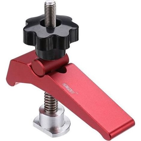 T-Slot Clamp Rail, Pince Fente T Outil Pince de Maintien en Alliage d'aluminium Pince de Presse à Fente en T Outils à Bascule à Dégagement Rapide Horizontal pour le Travail du Bois (1/5)