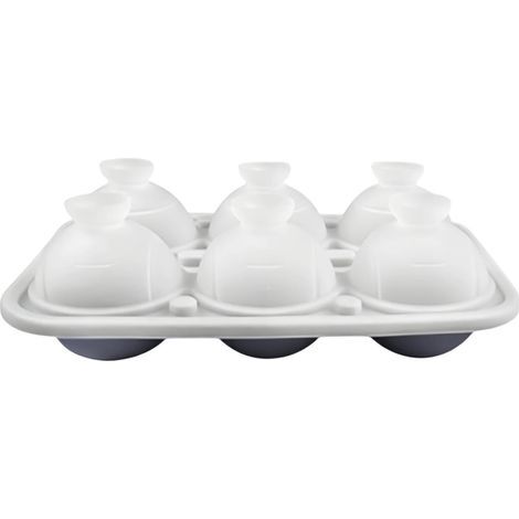 Kugelförmige Eiswürfelform, 4-Fächer-Gefrierform, große Eiswürfelform für Cocktails, ideal für Whisky, Bourbon, Saft, Wasser usw. Perfekt für Zuhause, Küche, Bar und Restaurant (1/5)