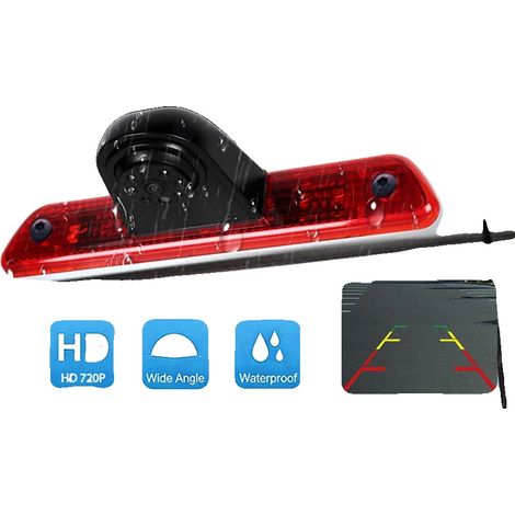 Telecamera posteriore, impermeabile IP67, angolo di visione di 140°, connessione cablata, specifica per veicolo, compatibile con vari modelli di veicolo (1/5)