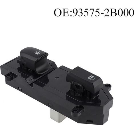 93575-2B000 Interrupteur de lève-vitre électrique pour voitures, compatible avec les modèles Hyundai Santa Fe 2007-2012, commande la montée et la descente des vitres électriques, le côté conducteur po (1/4)