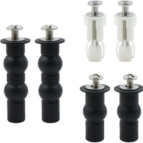 Vis D'expansion pour Couvercle de Toilette Fixation - 3 paires Abattant WC Vis, de boulons d'expansion universels, accessoires de vis pour abattant de siège de toilette (1/4)