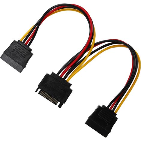 Câble adaptateur SATA 1 vers 2, rallonge d'alimentation pour disque dur et lecteur optique d'ordinateur (1/5)