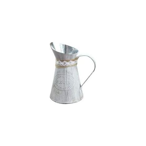2pcs Fleur Cruche Ferme Shabby Chic Vase Décoratif Style Campagnard Vintage Fleur Vase Lait Cruche Shabby Chic Rustique Ferme Cruche Pichet Fleurs Vase Vintage Metal Vase À Fleurs Vintage Style Shabby (1/5)
