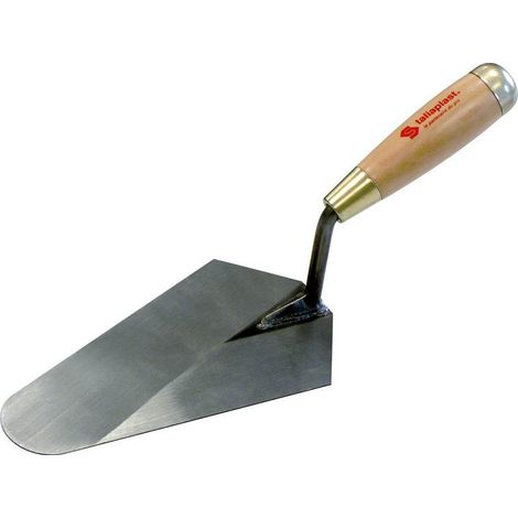 Taliaplast – Truelle portugaise soudée 20 cm manche bois pour maçonnerie – Virole renforcée pour durabilité – 431901