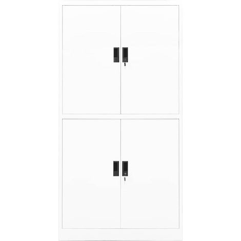 Maison Exclusive - Armadio per Ufficio Bianco 90x40x180 cm in Acciaio (1/5)