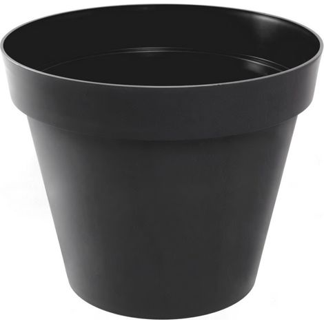 EDA Pot Plastique Diam.30 X H.26 Cm Gris Anthracite (1/6)