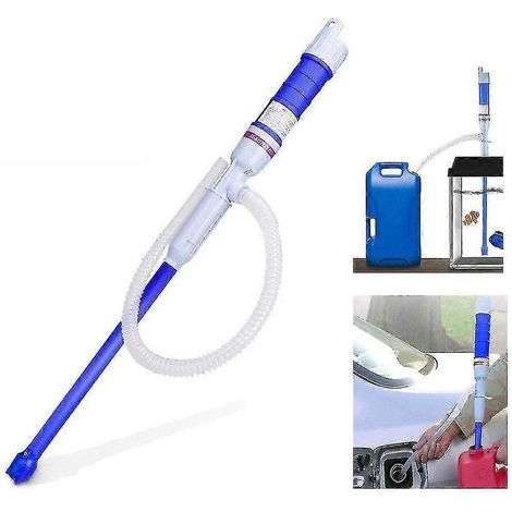 Pompe à eau électrique portable, pompe de transfert de liquides, pompe diesel/essence, pompe pour aquarium/bassin avec tuyau d'aspiration (1/4)