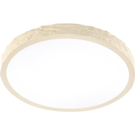Plafoniera rotonda, plafoniera a incasso moderna e sofisticata con tre impostazioni di colore, 85-260V, per camera da letto, soggiorno, cucina, ufficio, stile rustico, creativa, semplice