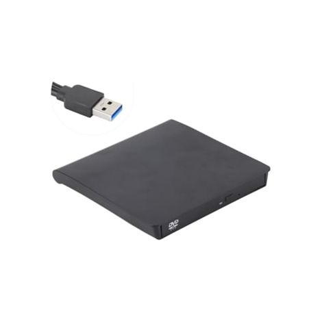 Lecteur optique externe mobile Panoona Type-C avec deux ports USB 3.0 haute vitesse pour ordinateurs portables (lecture seule)