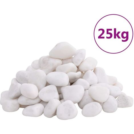 Galets polis 25 kg blanc 2-5 cm (1/4)
