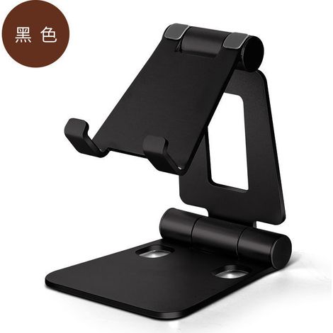 Support pour téléphone double axe pliable réglable en aluminium avec silicone anti dérapant pour tablette et smartphone