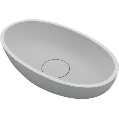 Vasque à poser blanc mat ESCALA RIHO 55x32 cm solid surface (1/3)