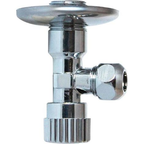 Rubinetto per cassetta WC cromato 1/2”×10 cm  Tecom