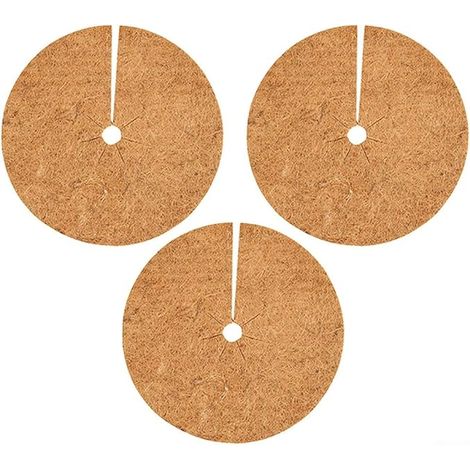 Tapis en fibre de coco, protection des plantes en coco, disques de paillage en coco, pot de fleurs pour tapis de protection des plantes, arbres et plantes 60 cm (1/5)