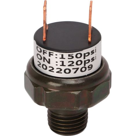 Valve de commande de pression de compresseur d'air, pièce de rechange de voiture en acier inoxydable pour klaxons de Train 120-150PSI (1/4)