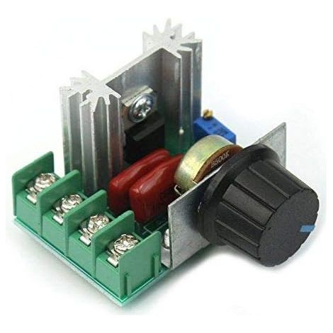 CABLEPELADO Adaptador regulador de velocidad del motor de CA Regulador del Voltaje Dimmer para motor Soporta una intensidad máxima de 25A y un consumo de 2000W Regulador de 50V a 220V (1/5)